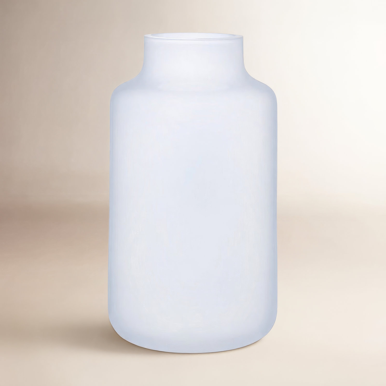 Mini Magnolia Handmade Lead Free Crystal Table Vase, Opal White, 7.87" H x 4.43" W x 4.43" D
