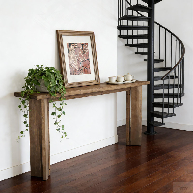Table de vestibule en bois, console chic, table de canapé, table de vestibule