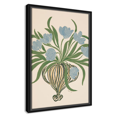 La Poire Blue Tulips Print by Camilla Bergqvist