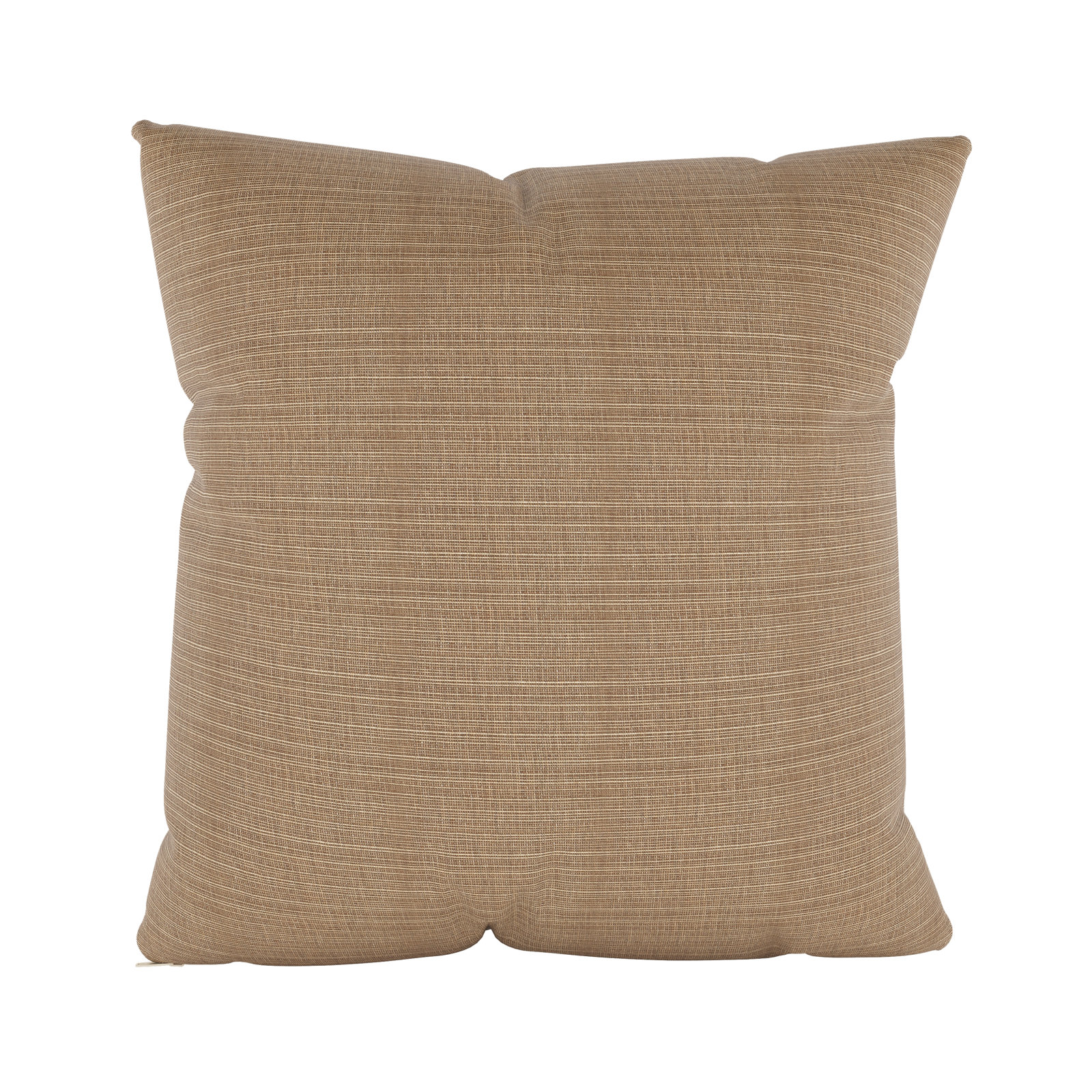 Indoor/Outdoor Throw Pillow, Square 16", Dupione Latte