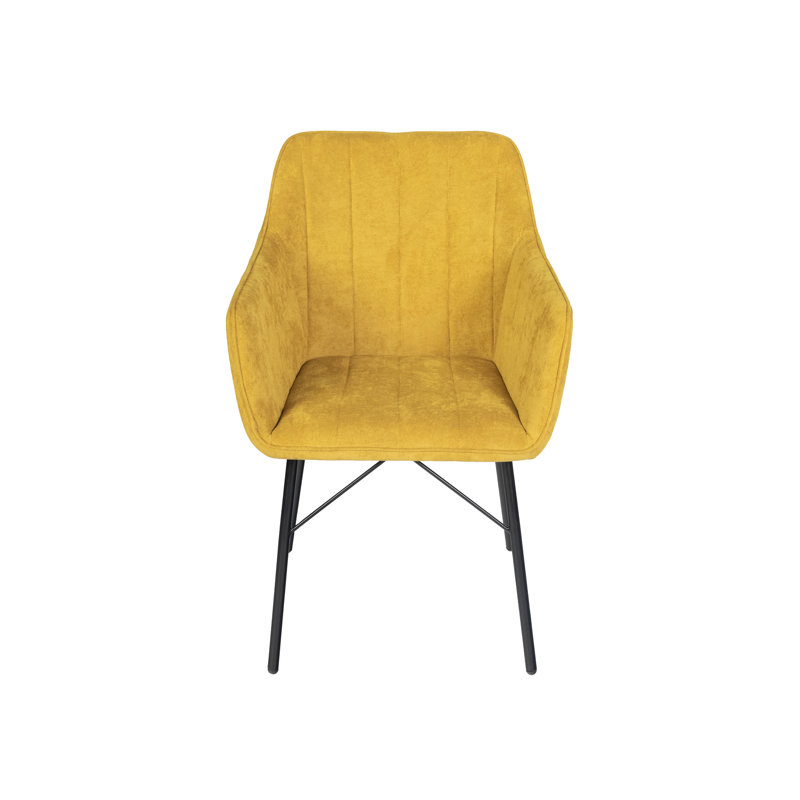 Priscila Upholstered Chair, Yellow