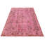 Tapis rose en laine des années 1990 unique 6 pi 4 po x 10 pi Kashmala