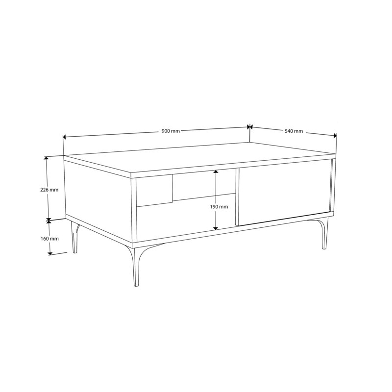 Glorias Coffee Table, Atlantic Pine