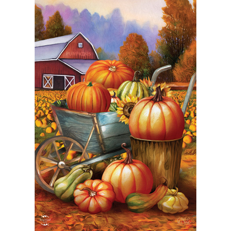 Pumpkin Farm Fall House Flag