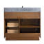 Ensemble de meuble-lavabo sur pied à simple cuve 42 po avec plateau en calcaire noir Avignon-114248465-94008117