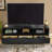 Mid-Century Modern TV Stand For Tvs Up To 75", Thick Sturdy Farmhouse Entertainment Cabinet, Media Console For Living Room, Louver Design & Solid Wood Drawers & Outlet Holes-1299182627