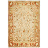 Oushak Oriental Hand-Knotted Wool Ivory/Rust Area Rug