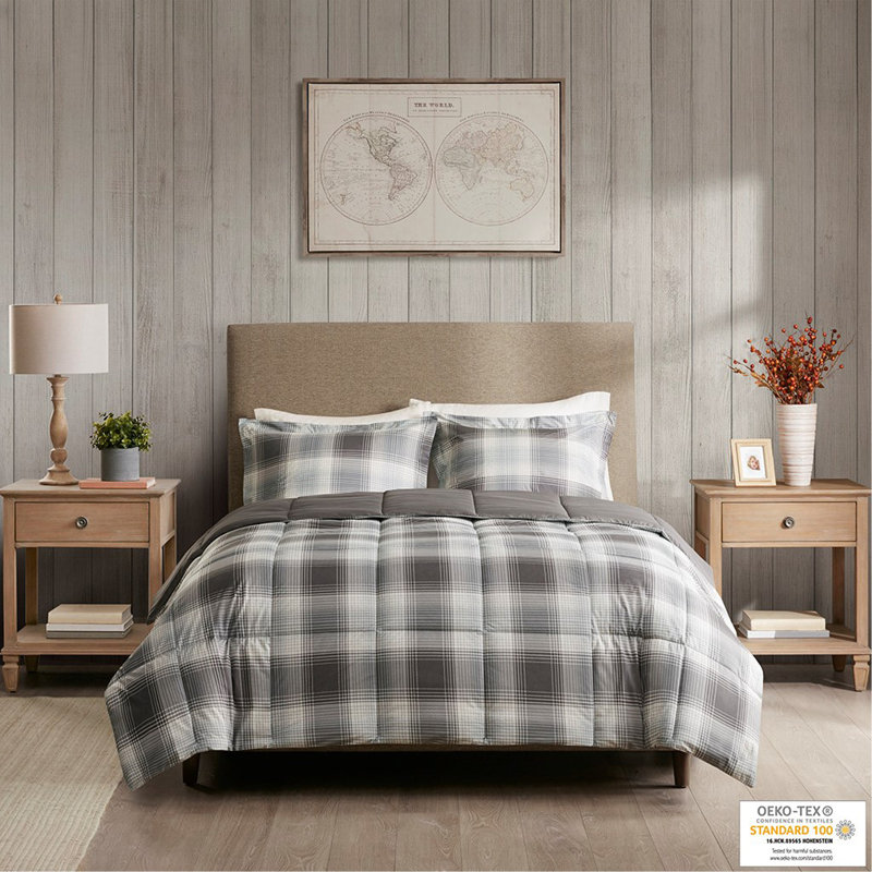 Ensemble d'édredon simple en duvet synthétique, Édredon pour lit simple + 1 taie décorative stan