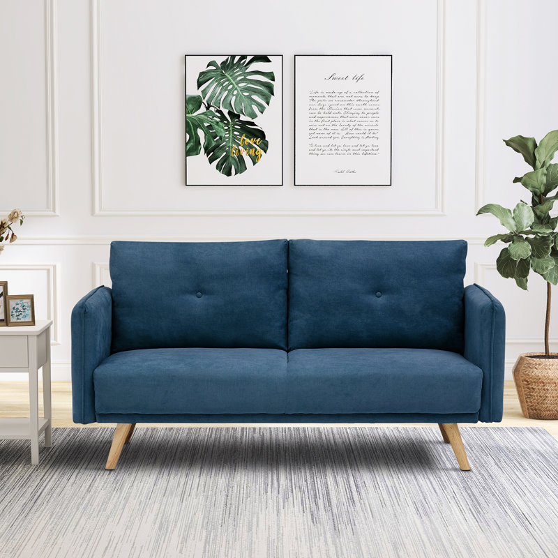 Causeuse Islandais Fresh Tone, 100 % polyester bleu