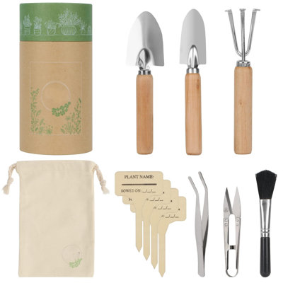 Outils de jardinage d'intérieur pour le jardinage - Ensemble de 12 petits outils de jardinage - Cadeaux de jardinage d'intérieur pour femmes - Mini outils à main pour plantes d'intérieur