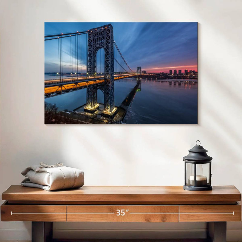 Lilie George Washington Bridge Daybreak, 16" H x 24" W