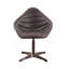 Fauteuil d'appoint en cuir fleur antique avec fonction pivotante, idéal pour les espaces de bureau et de réunion avec support robuste et design moderne