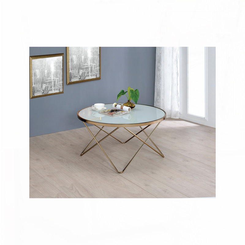 Table basse en verre, Blanc