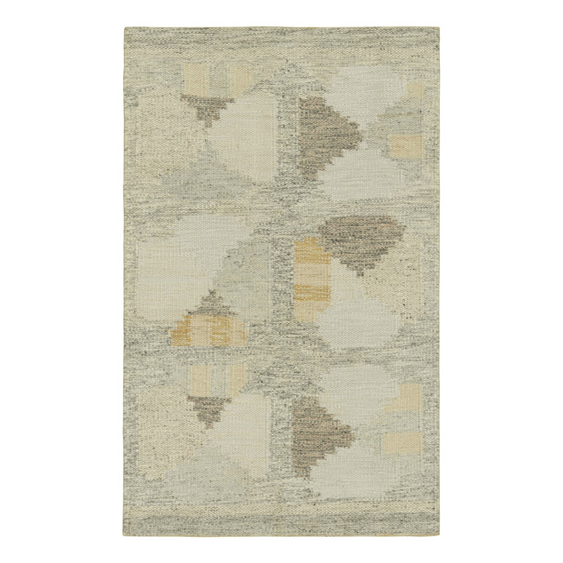 Scandinavian Wool Geometric Area Rug, Rectangle 6' x 9'