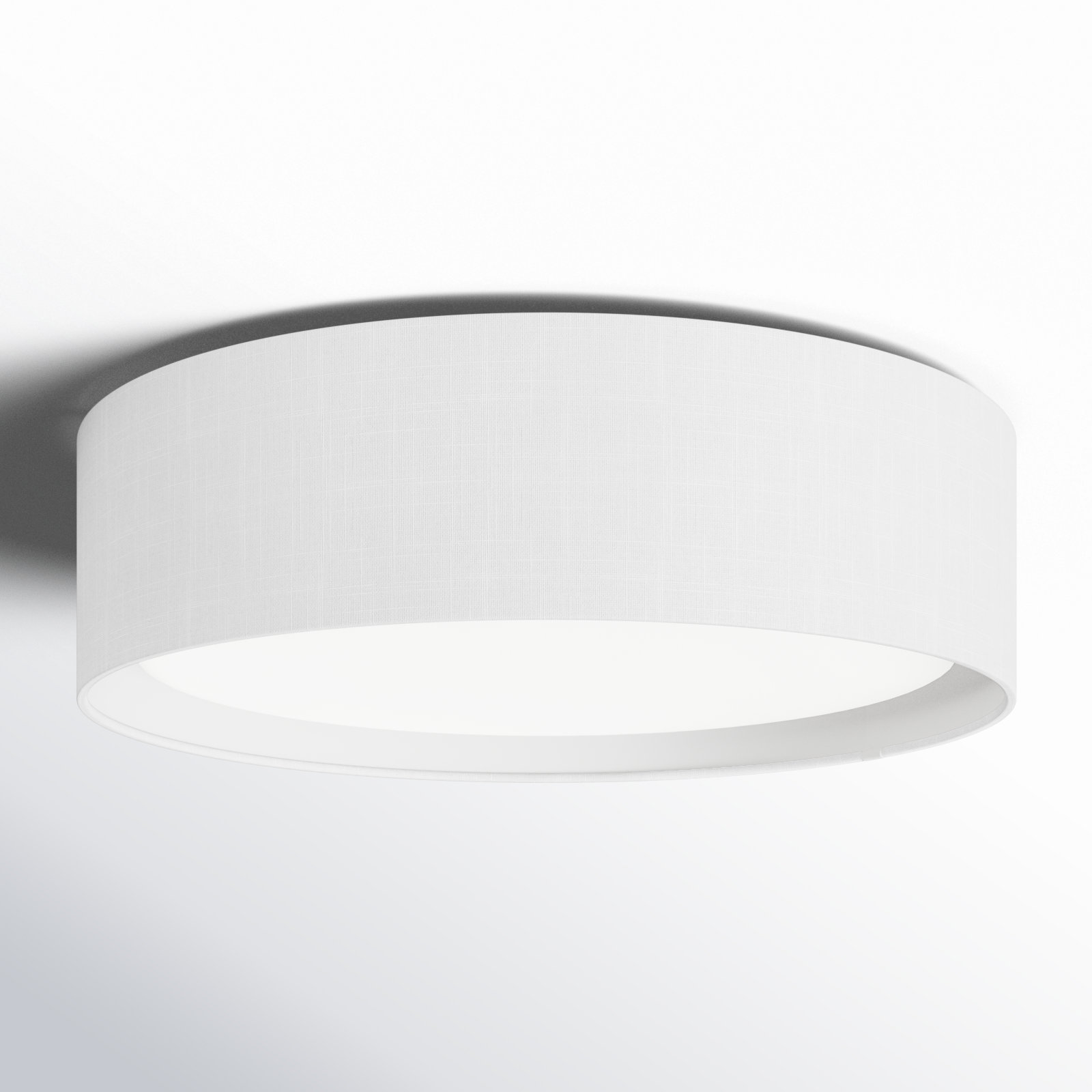Jessalyn 1 - Light Flush Mount, White Linen, 5.5" H x 20" W x 20" D