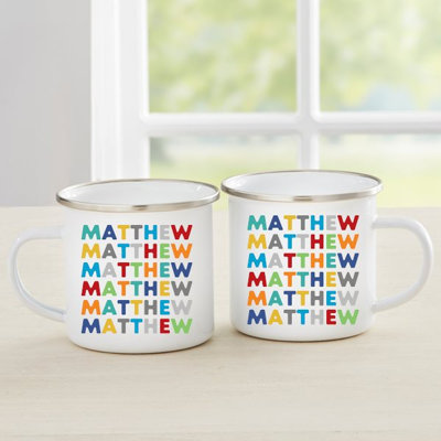 Tasse en émail personnalisée pour enfant Vibrant