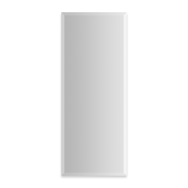 Sleek Beveled Edge Frameless Full-Length Bathroom Mirror