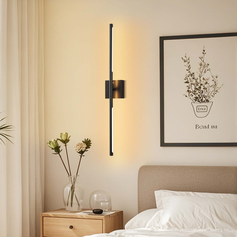 LED Wallchiere, Armed Sconces Battery Operated, Matte Black