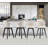 Set of 2 Counter Height Swivel Bar Stools with Chenille Upholstery and Wide Back, Kitchen Island Chairs with Metal Legs-1387368555