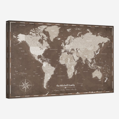 Carte du monde personnalisée