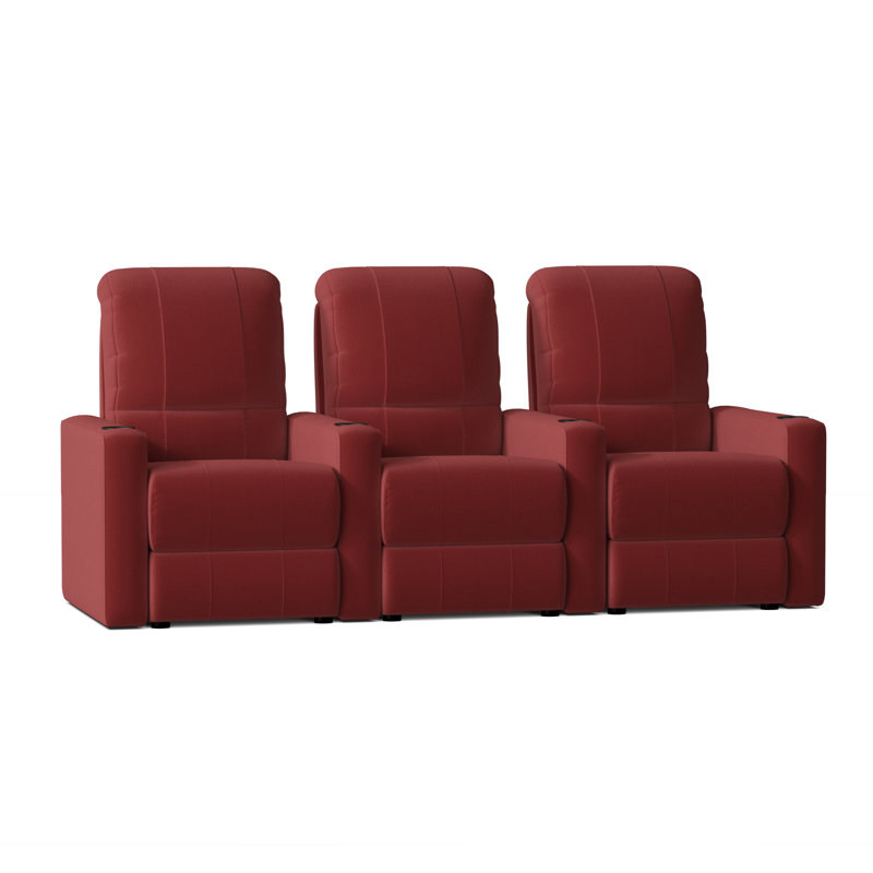 Sièges de cinéma maison configurables (rangée de 4), Manuel, Rouge luxueux