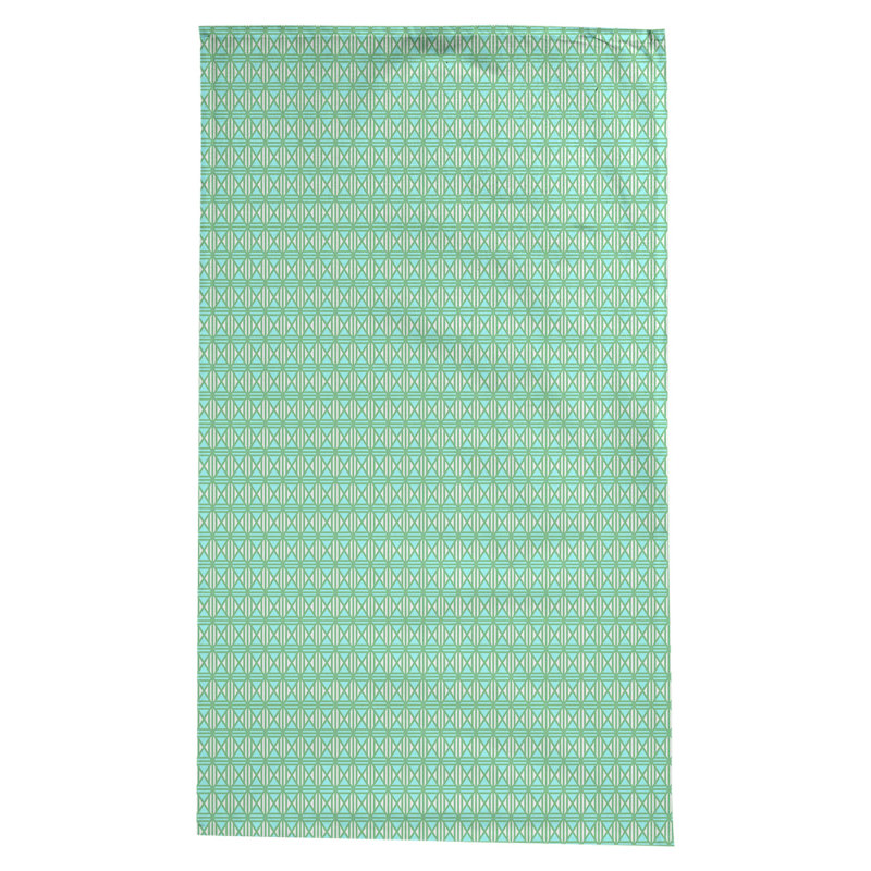 Leffel Lined Diamonds Tablecloth, Green/Teal