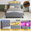 Grey Velvet Upholstered Storage Bed With LED Light-405405178