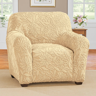 Housse texturée pour meubles à motif floral