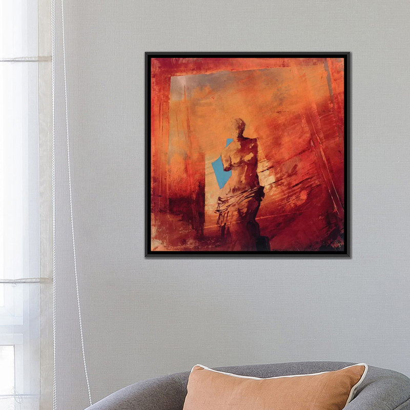 « venus van milo », reproduction d’impression sur toile tendue, H 18 po x l 18 po x P 1,5 po, Toile avec cadre noir