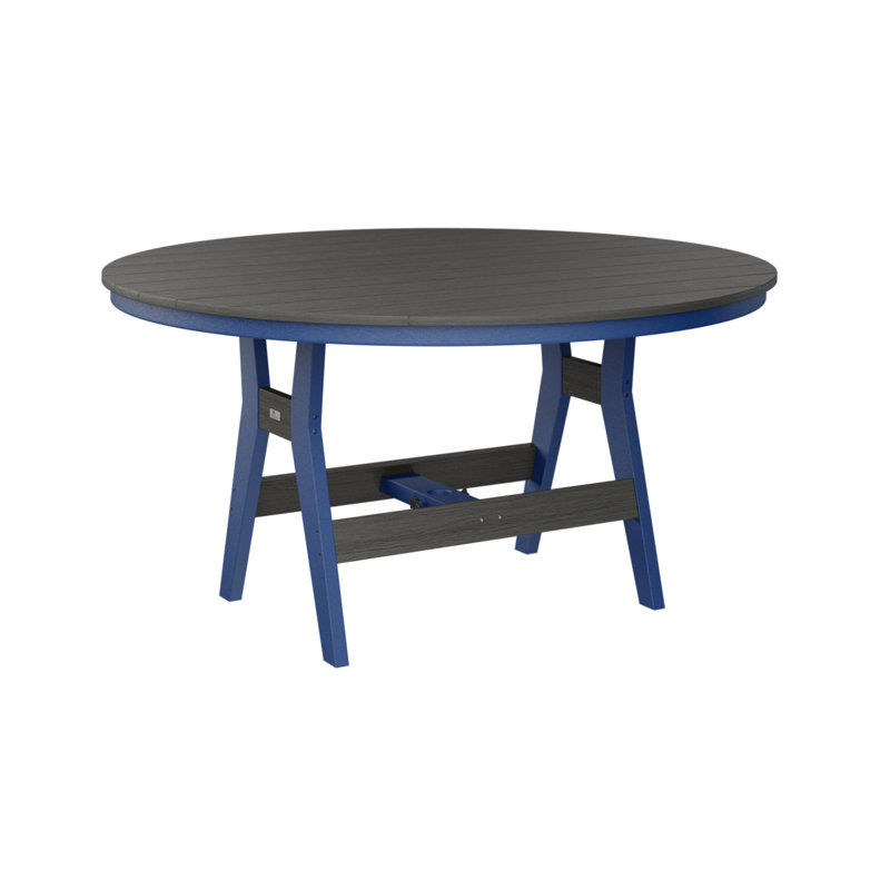 Berlin Gardens Harbor 60″ Round Counter Height Table, Pacific Blue, Coastal Gray, 38.87" H x 60" W x 60" D