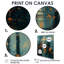 Bleu, bleu, usines, paysage industriel II, usines, art mural, salon-1165013585-1165013590