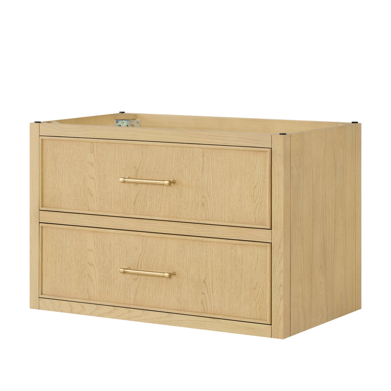 Meuble-lavabo mural simple en chêne scandinave Isola, 36 po Isola