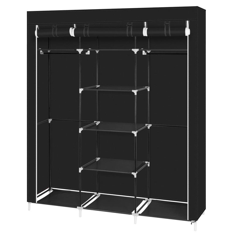 Penderie portative l 59,06" Raimondo, Noir