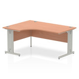 Impulse L-Shaped Metal Base Computer Desk