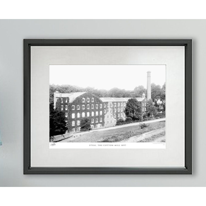 Styal, The Cotton Mill 1897 - Single Picture Frame Print, 40cm H x 50cm W x 2.3cm D