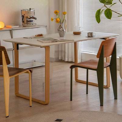 Cherry Wood Color Solid back side Chair(Set of 2)