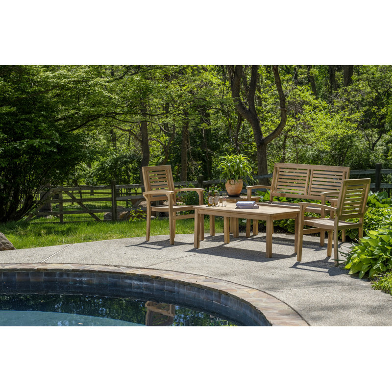 48'' Rectangular 4 - Person Outdoor Dining Set