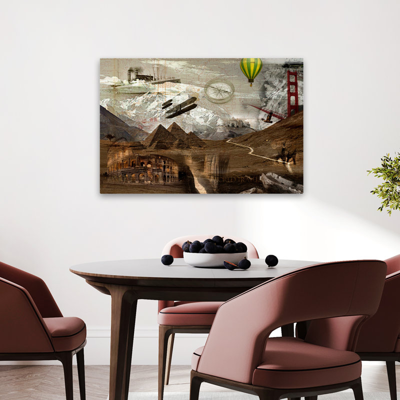 Voyages à  travers le monde - Hommes, lieux et art, H 24 po x l 36 po