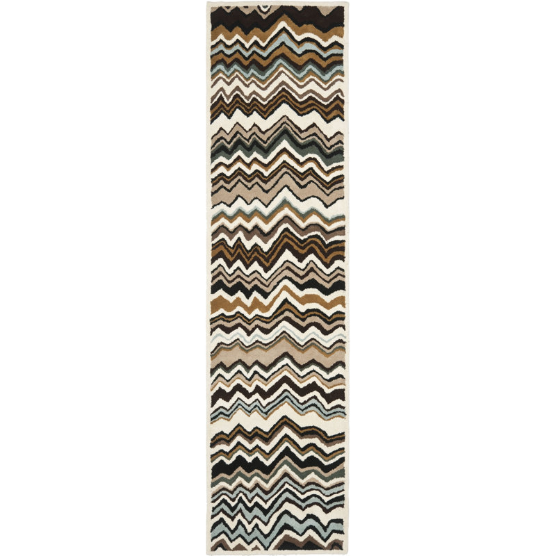 Tanner Hand Tufted Wool Abstract Rug, Runner 2'3" x 11'