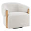 Fauteuil d'appoint pivotant rembourré Denice Longfield-112983101