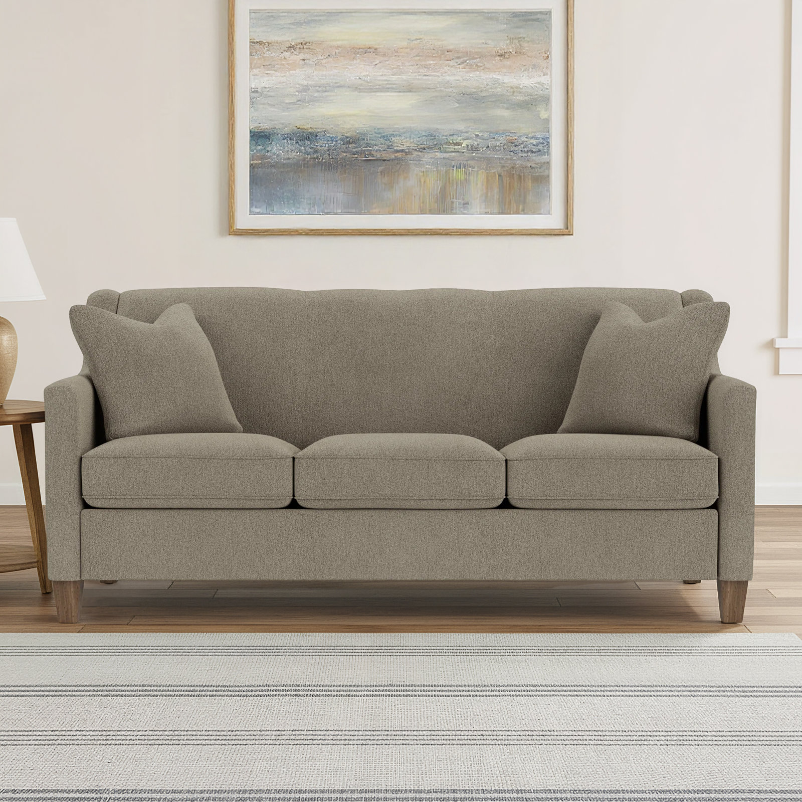 Shorecrest 78'' Upholstered Sofa, Dove 100% Polyester