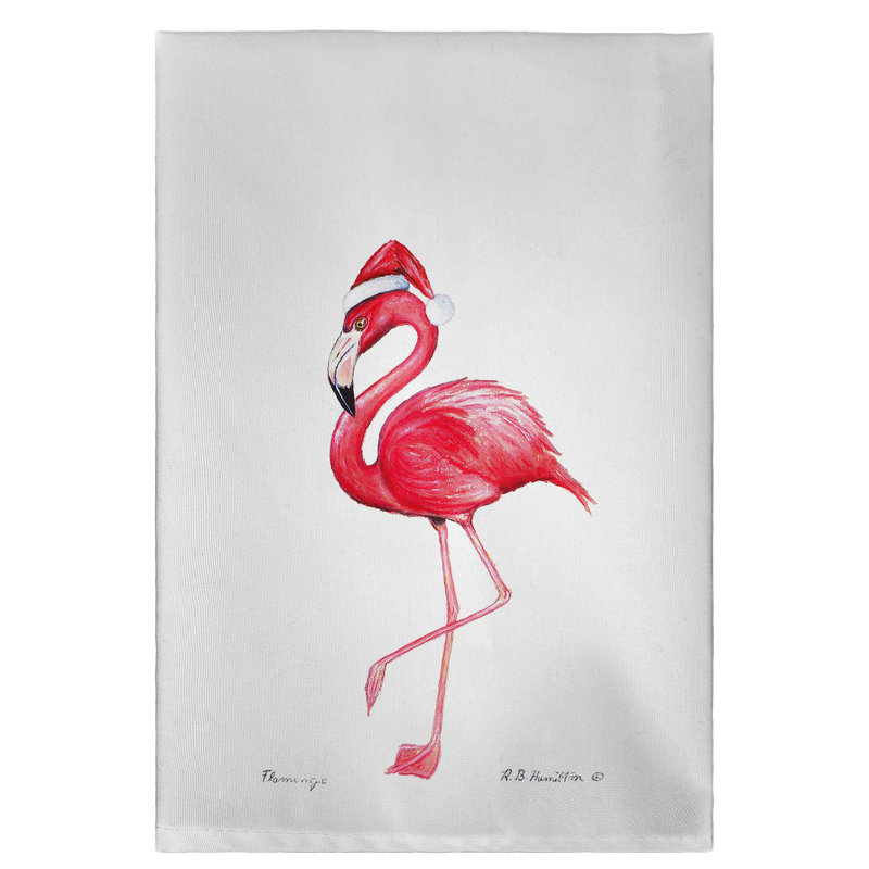 Essuie-mains flamant rose santa Boughton