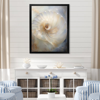 Bleu et blanc Nautilus Pearl Passage I sur toile