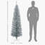 Arbre de Noël artificiel, arbre de Noël mince avec 499 branches réalistes et support en plastique, argent-671086302