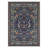 Allendale Aura Vintage Peacock Machine Washable Blue / Brown Indoor Area Rug with Non-Slip Backing-1182040728