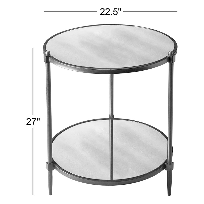 Peninsula Mirrored Side Table