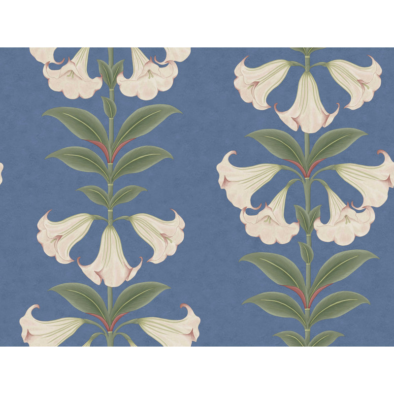Seville Floral Wallpaper Roll, Blue/Green