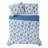 Ensemble d'édredon en coton 3 pièces bleu / blanc-1406264015