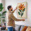 Orange Bloom Study Botanical - Wrapped Canvas-1591219061-1591219071
