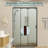 48"W x 72"H Matte Black 3-Panel Sliding Shower Door Semi-Frameless Shower Enclosure with 5/16" (8mm) Clear Tempered Glass-124563412